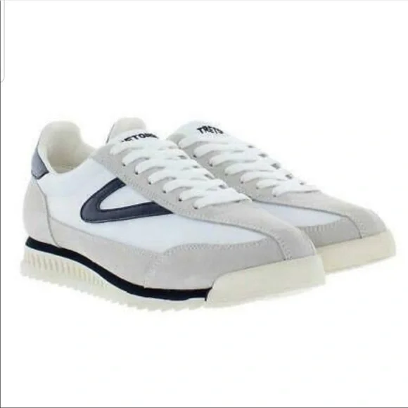 Tretorn Rawlins Navy and White Sneakers - Picture 2 of 5